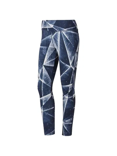 Reebok Geometric Print Leggings In Blue
