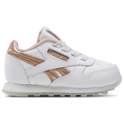 Reebok Kids' Girls  Classic Leather In White/rose Gold