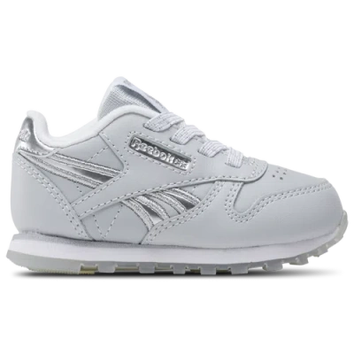 Reebok Girls   Classic Leather In White/silver/moon