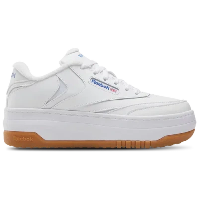 Reebok Girls   Club C Extra In Footwear White/footwear White/vector Blue