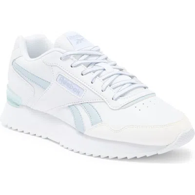 Reebok Glide Ripple Clip Sneaker In White/blue/pure Grey
