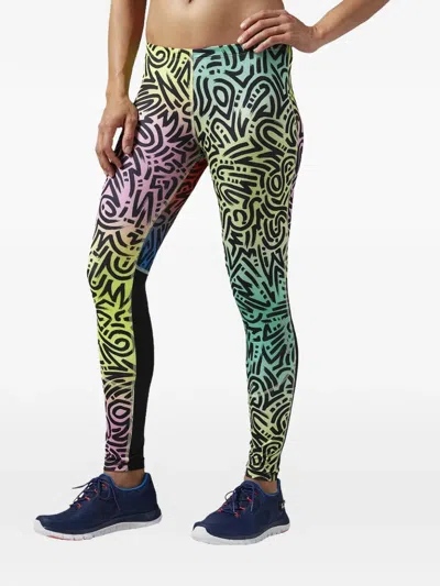 Reebok Graphic-print Leggings In Multi