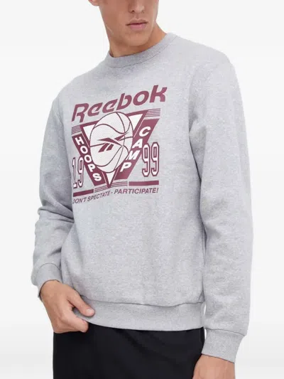 Reebok Graphic-print Sweatshirt In Gray
