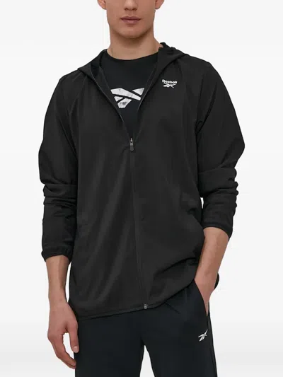 Reebok Hooded Zip-fastening Jacket In Black