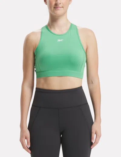 Reebok Id Train Vector Bralette In Green