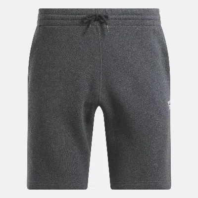 Reebok Identity Small Logo Fleece Shorts In Gray