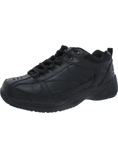 Reebok Jorie Mens Leather Electrical Hazard Protection Sneakers In Black