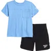 Reebok Kids' Pocket T-shirt & Shorts Set In Blue