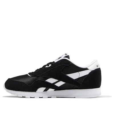 Reebok Kids  Classic Nylon Running Shoes 'black White' In Multi