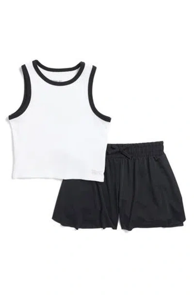 Reebok Kids' Tank & Butterfly Shorts Set In Black