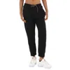 Reebok Ladies Black Logo-embroidered Track Pants