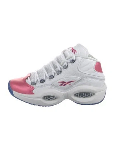 Pre-owned Reebok Leather Colorblock Pattern Sneakers In Multi