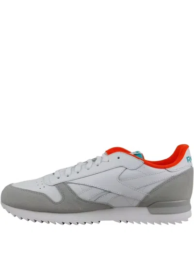 Reebok Leather Ripple Clip Sneakers In White