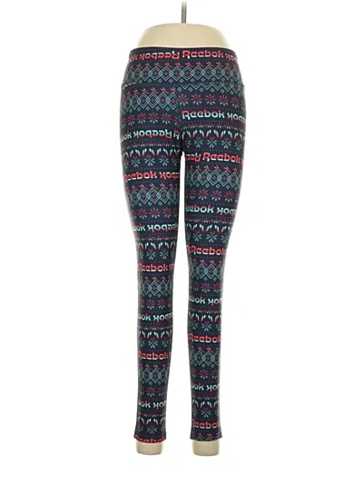 Pre-owned Reebok Leggings In Teal