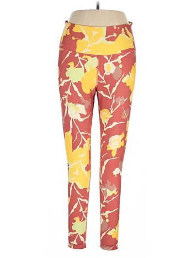 Pre-owned Reebok Leggings In Yellow