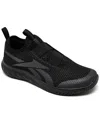 Reebok Little Kids Rush Runner Slip-on Casual Sneakers From Finish Line In Black