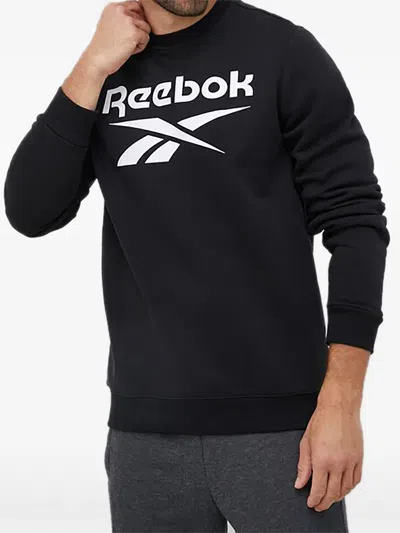 Reebok 로고 크루 넥 스웨트셔츠 In Black