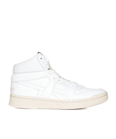 Reebok Logo High-top Sneakers In White