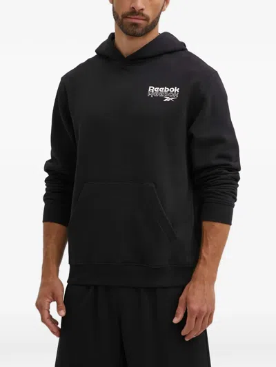 Reebok Logo Hoodie In Black