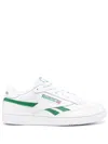 Reebok Logo-patch Leather Low-top Sneakers In White