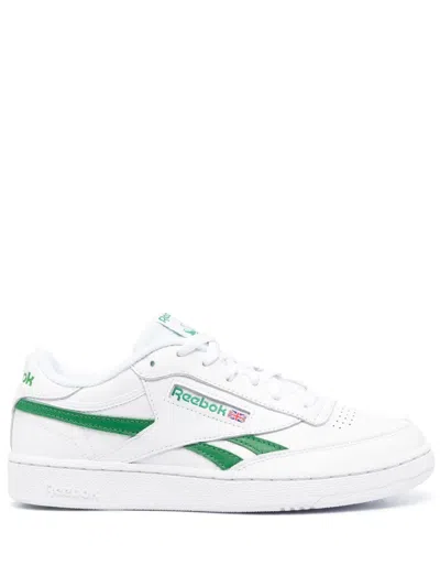 Reebok Logo-patch Leather Low-top Sneakers In White