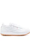 Reebok Logo-patch Low-top Sneakers In White/rubber Gum/white