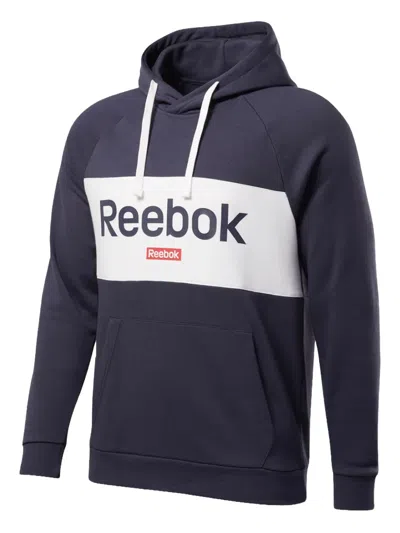 Reebok Logo-print Hoodie In Blue