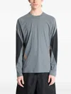 Reebok Uniform Long Sleeve Running Tee In Gray