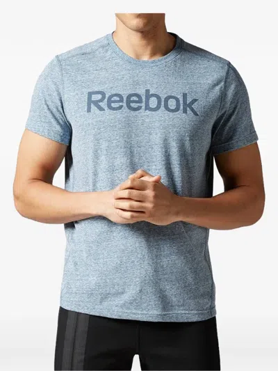 Reebok Logo-print T-shirt In Blue