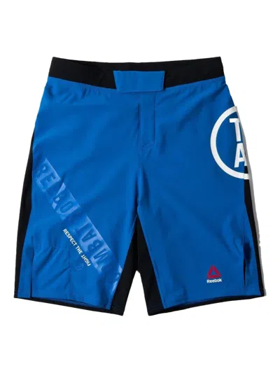 Reebok Logo-print Track Shorts In Blue