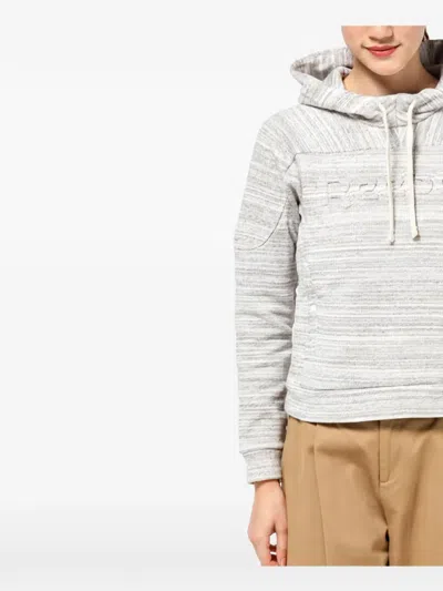 Reebok Logo-detail Hoodie In Gray