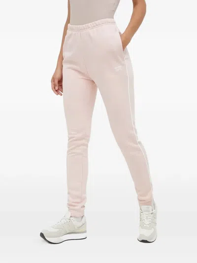 Reebok Logo-embroidered Track Pants In Pink