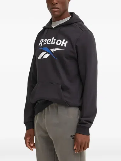 Reebok Logo-print Hoodie In Black