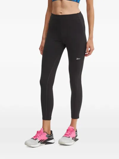 Reebok Logo-print Leggings In Black