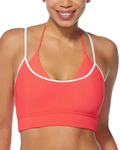 Reebok Long Line Double Layer Bra In Red