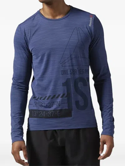 Reebok Long Sleeve Running T-shirt In Blue