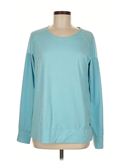 Pre-owned Reebok Long Sleeve T-shirt In Blue