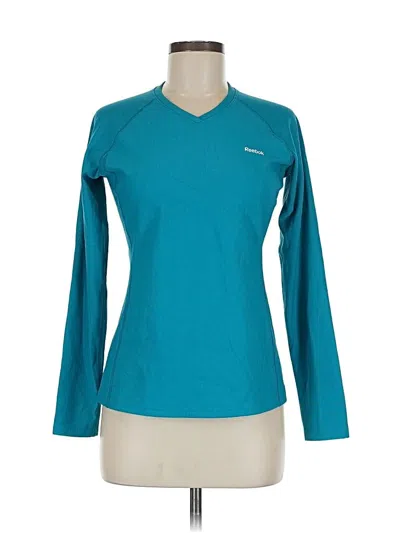 Pre-owned Reebok Long Sleeve T-shirt In Blue