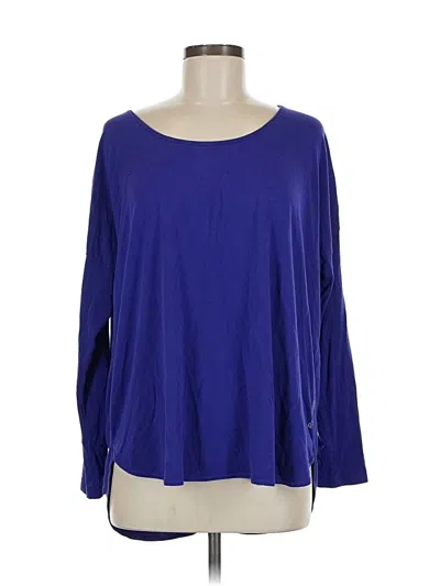 Pre-owned Reebok Long Sleeve T-shirt In Blue