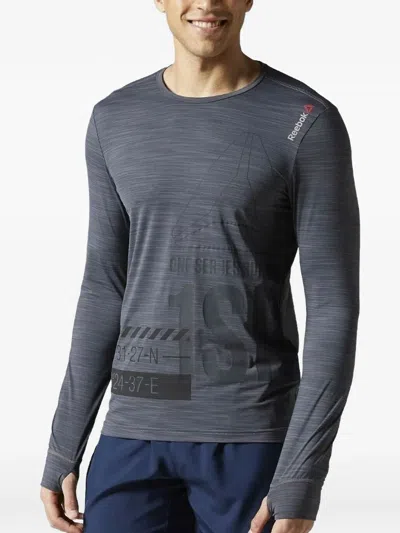 Reebok Long-sleeve T-shirt In Gray