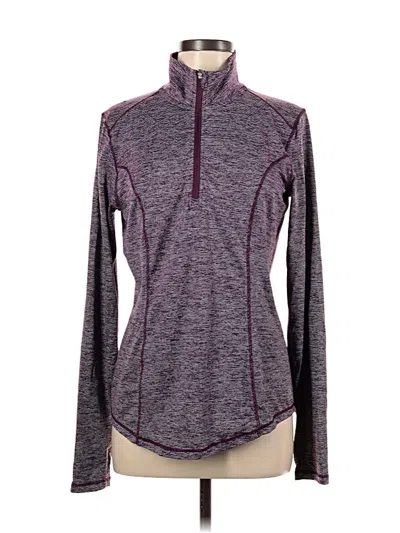 Pre-owned Reebok Long Sleeve T-shirt In Purple