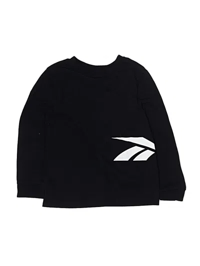 Pre-owned Reebok Kids' Long Sleeve Top Black Crew Neck Tops