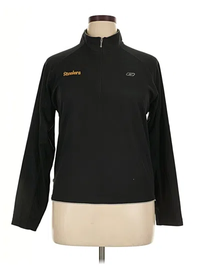 Pre-owned Reebok Long Sleeve Top Black Mock Neckline Tops