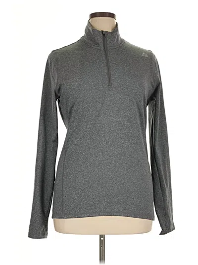 Pre-owned Reebok Long Sleeve Top Gray Turtleneck Tops