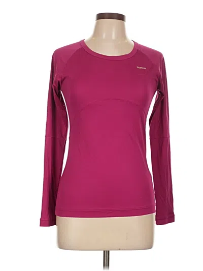 Pre-owned Reebok Long Sleeve T-shirt In Burgundy