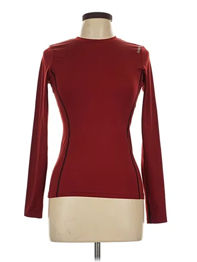 Pre-owned Reebok Long Sleeve T-shirt In Burgundy