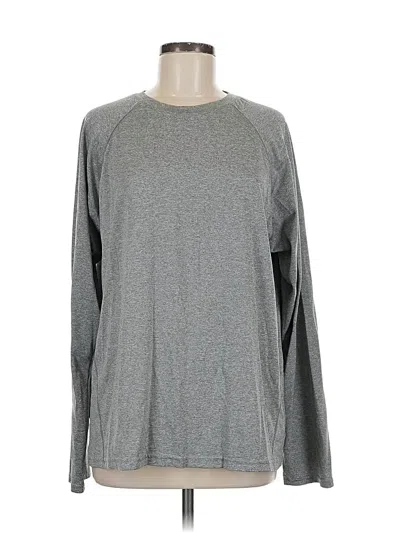 Pre-owned Reebok Long Sleeve T-shirt In Gray