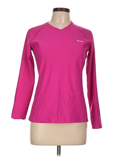 Pre-owned Reebok Long Sleeve T-shirt In Pink
