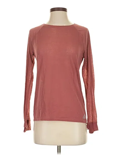 Pre-owned Reebok Long Sleeve T-shirt In Pink