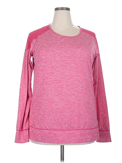 Pre-owned Reebok Long Sleeve T-shirt In Pink